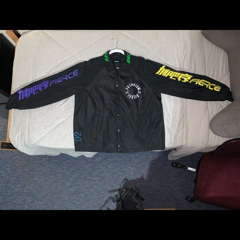 Mens Diesel Jacket Windbreaker SZ L